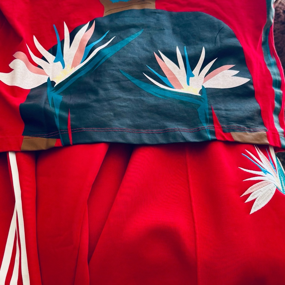 Red Floral Embroidered Jacket - Picture 3 of 4